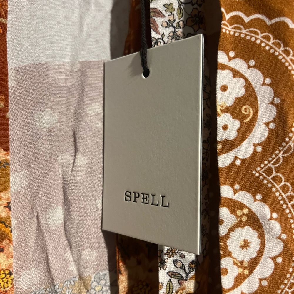 SPELL x REVOLVE Cha Cha Maxi Robe in Rust/Brown Sugar M/L - NWT - Picture 13 of 14